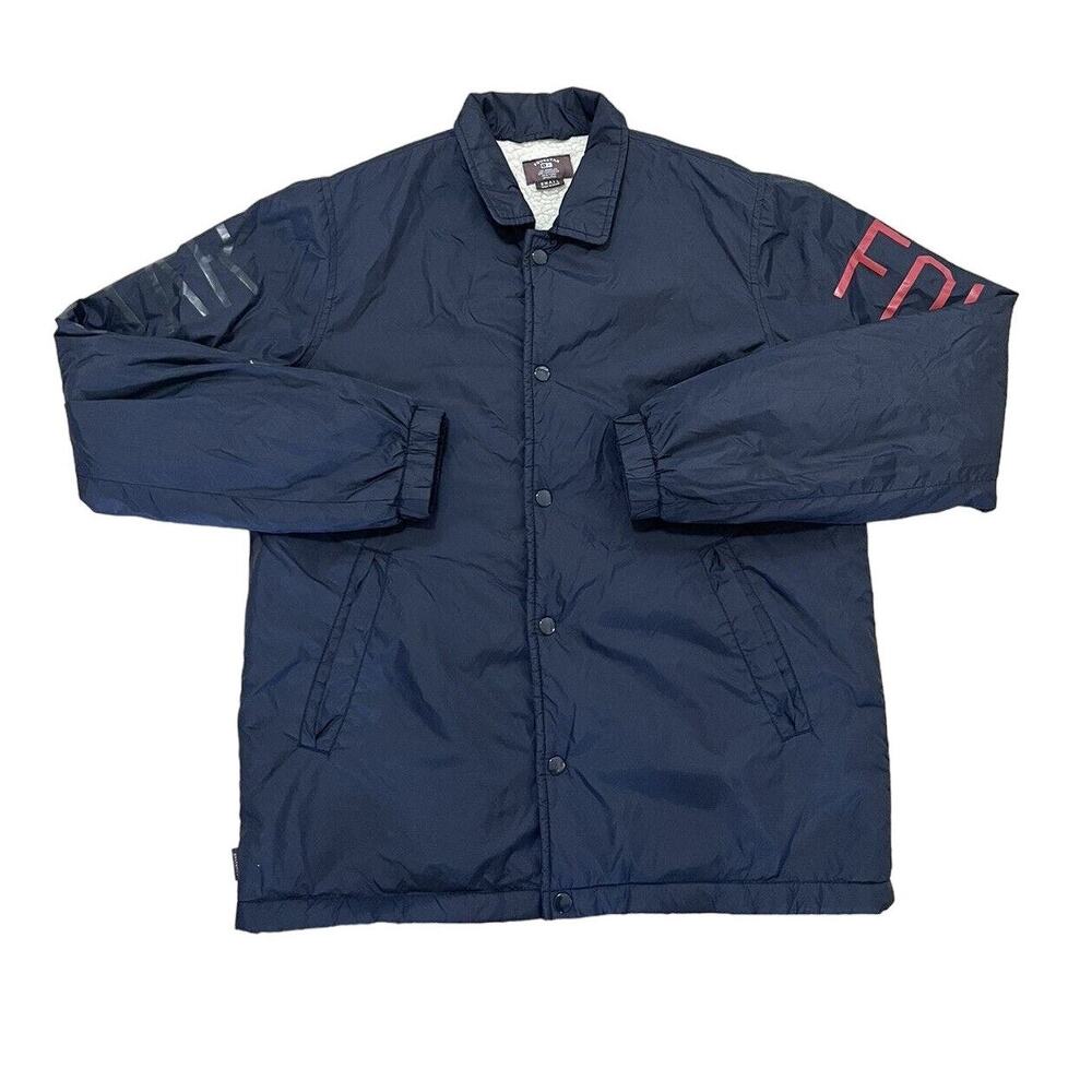 FOURSTAR Sherpa-Lined Navy Blue Skater Jacket Men's Size SM EUC